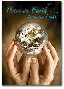 Peace On Earth Is In Our Hands Holiday Card Order The Peace Alliance