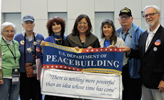 CA Controller Betty Yee (Center) with CA Peace Alliance Supporters and Volunteers