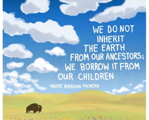 We do not inherit the earth from our ancestors, we borrow it from our children.